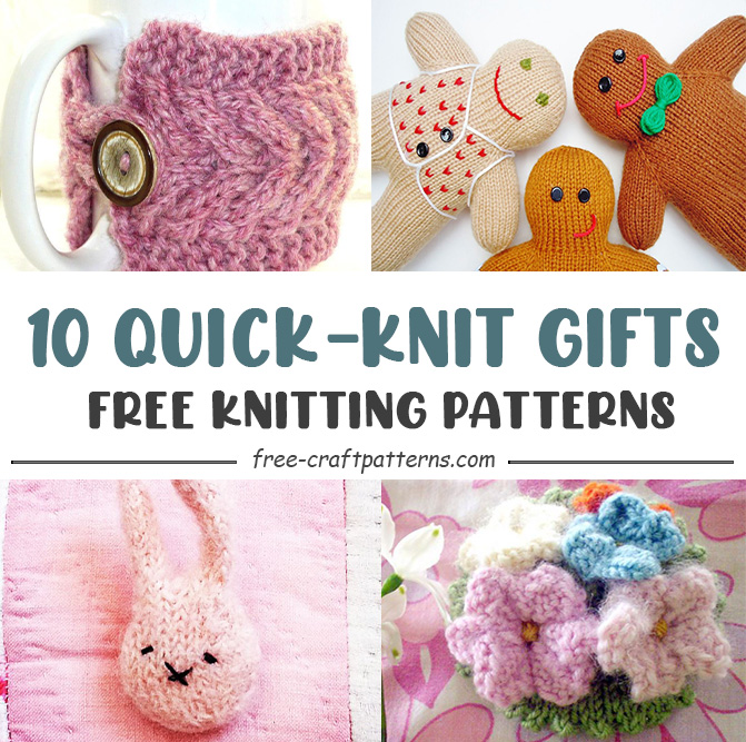 10 QuickKnit Gifts Free Knitting Patterns